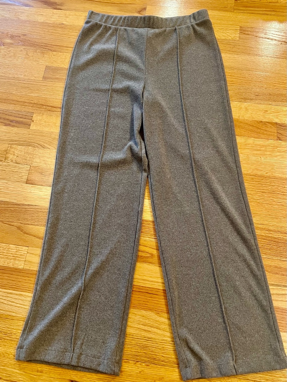 H&M Gray Ponte Knit Dress Pants with Front Seams
